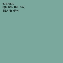 #7BA89D - Sea Nymph Color Image